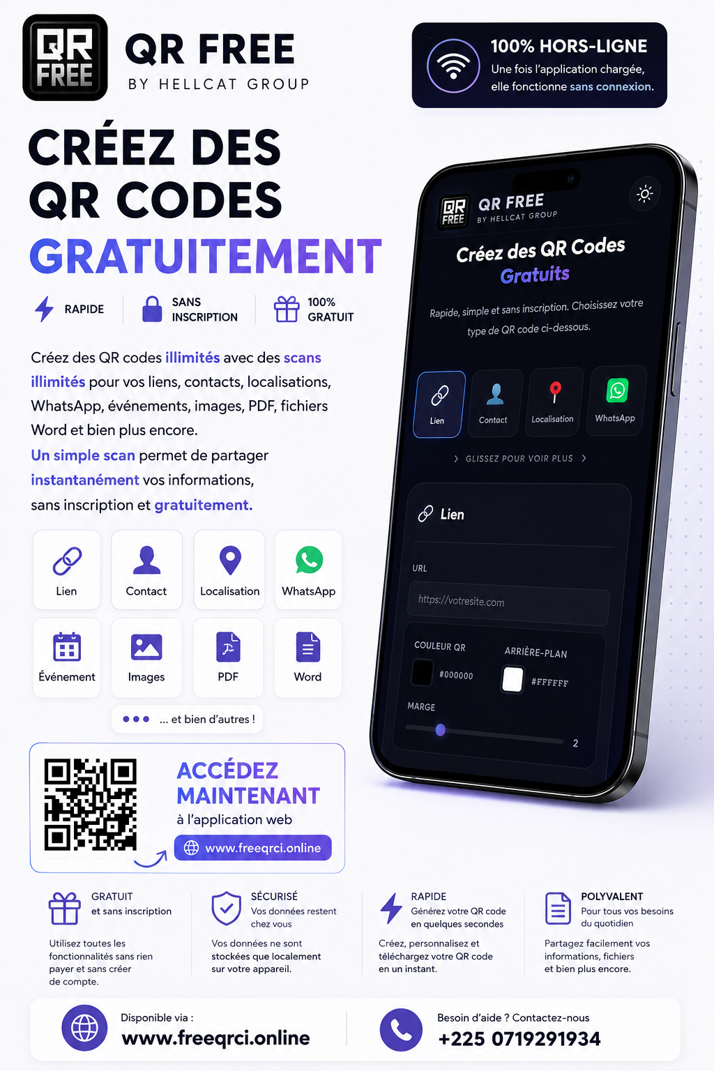 QR FREE - Affiche